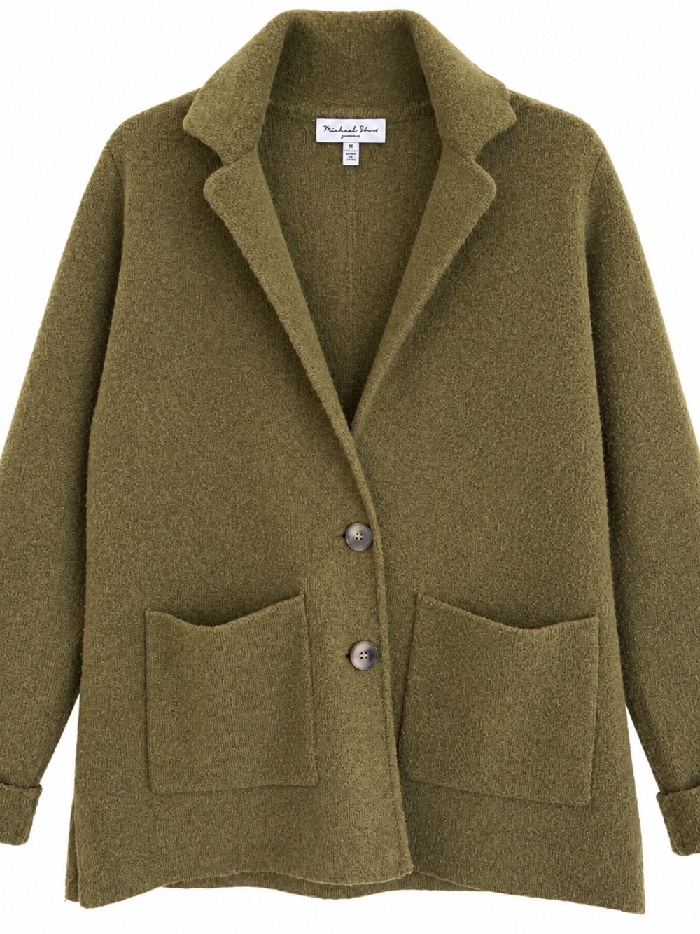 Michael Stars Diana Moss Olive Sweater Blazer Jacket M